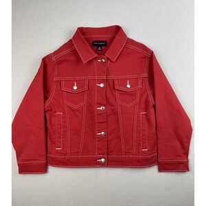 Free Assembly Denim‎ Girls Jacket Size Medium (7/8) Buttons Pockets Snap buttons